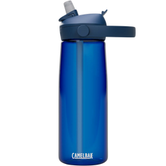 Blue CamelBak water bottle on a white background