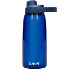 Blue CamelBak water bottle on a white background
