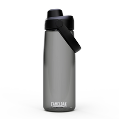 CamelBak water bottle with black lid on a white background