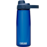 Blue CamelBak water bottle on a white background