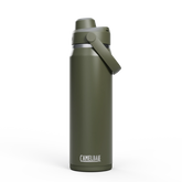 Green CamelBak water bottle on a white background