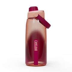 CamelBak water bottle with gradient design on a white background