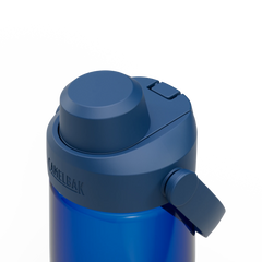 Blue CamelBak water bottle on a white background