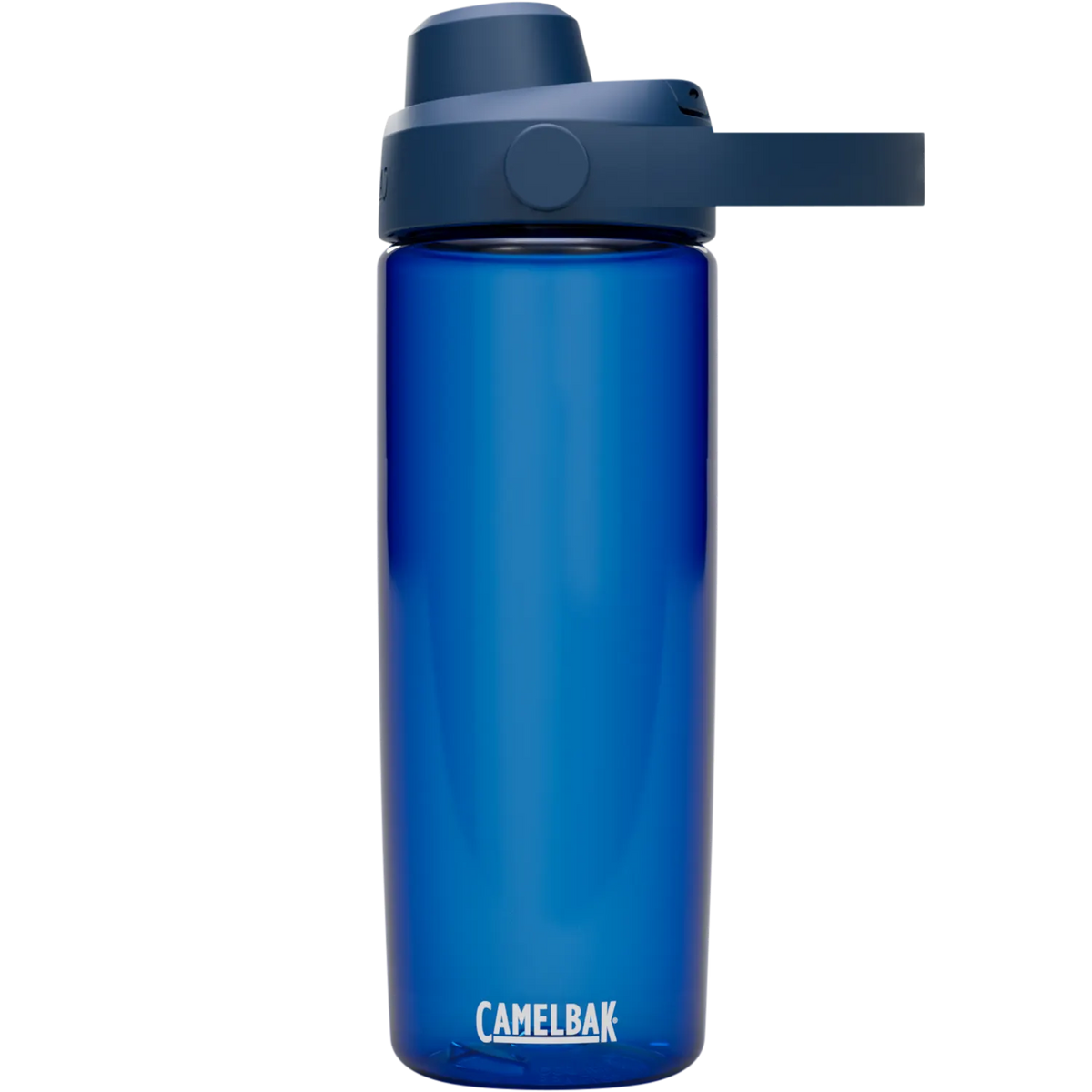Blue CamelBak water bottle on a white background