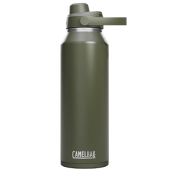 Green CamelBak water bottle on a white background