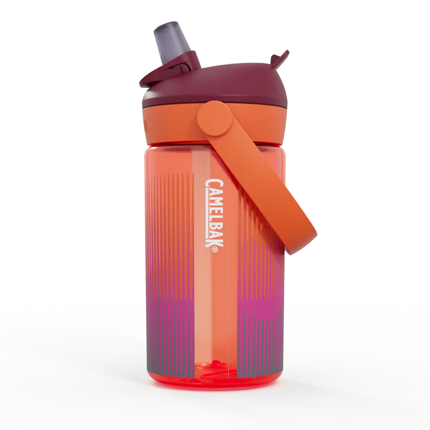 CamelBak water bottle with gradient design on a white background