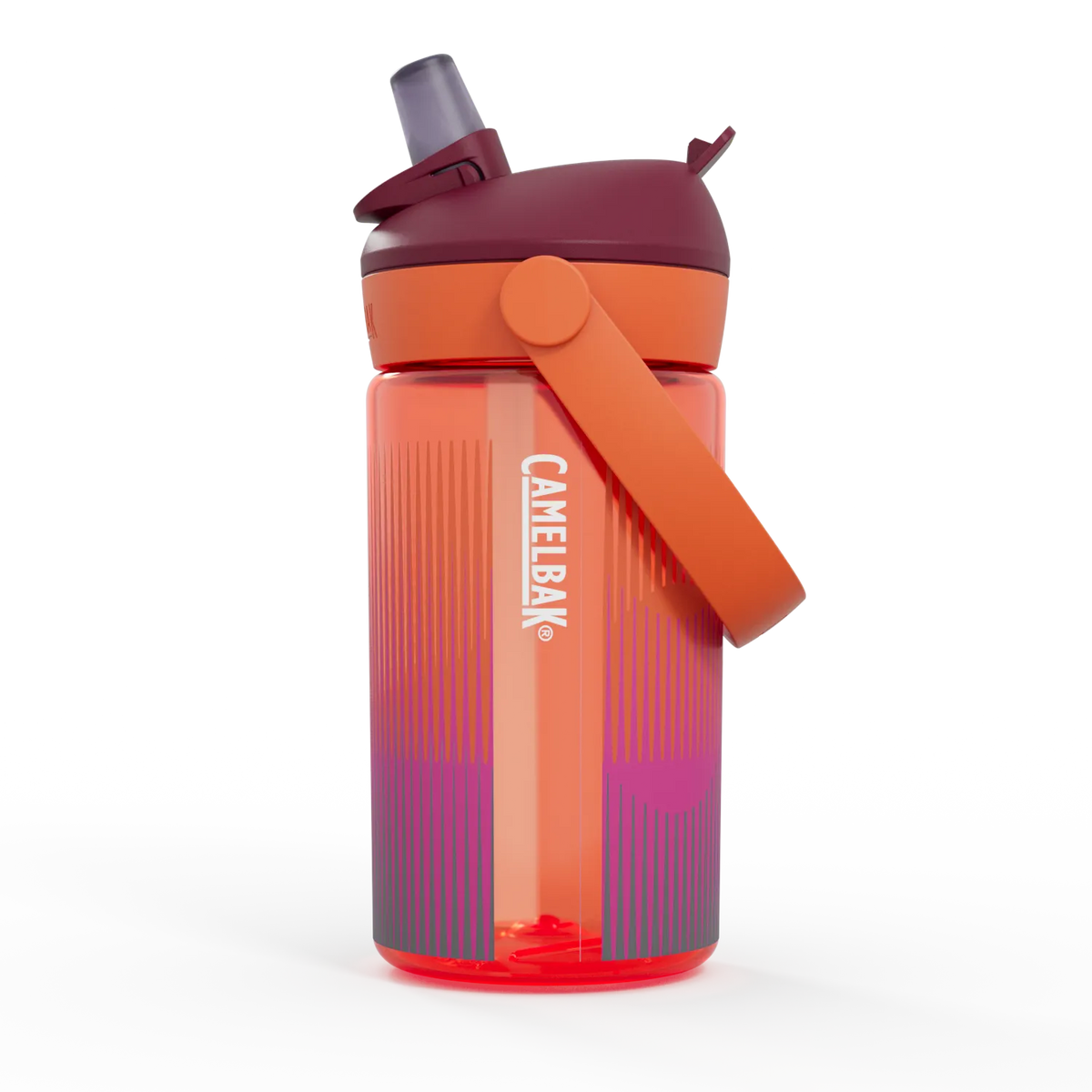 CamelBak water bottle with gradient design on a white background